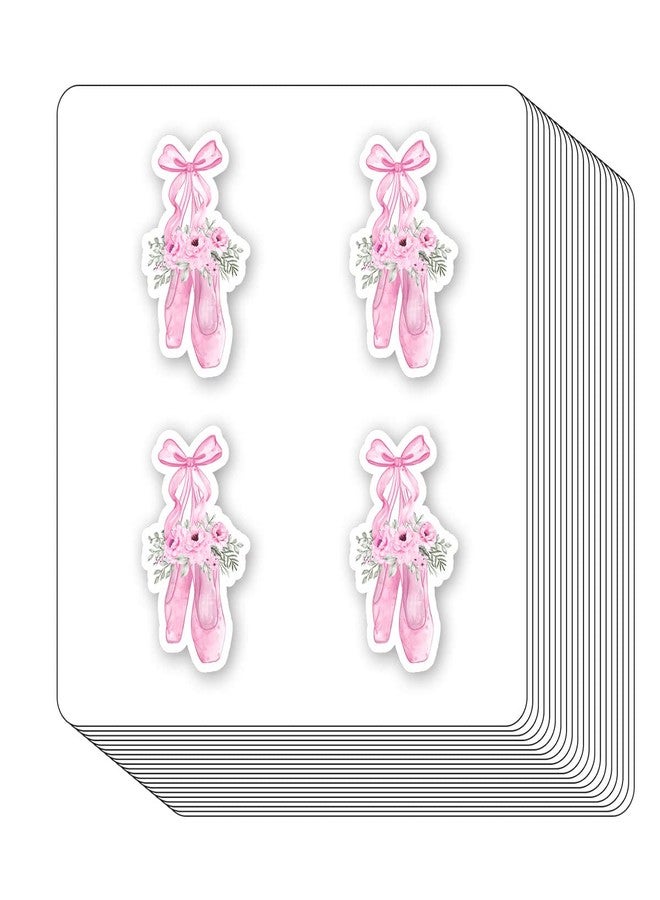 GUVSPTI Ballet Shoe Ballerina Stickers 1in for Scrapbooking, Arts, Craft, Kids DIY, Calendars Journals 80-Pack - Image 1